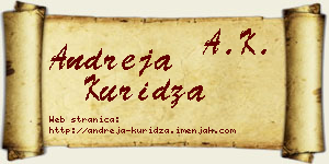 Andreja Kuridža vizit kartica